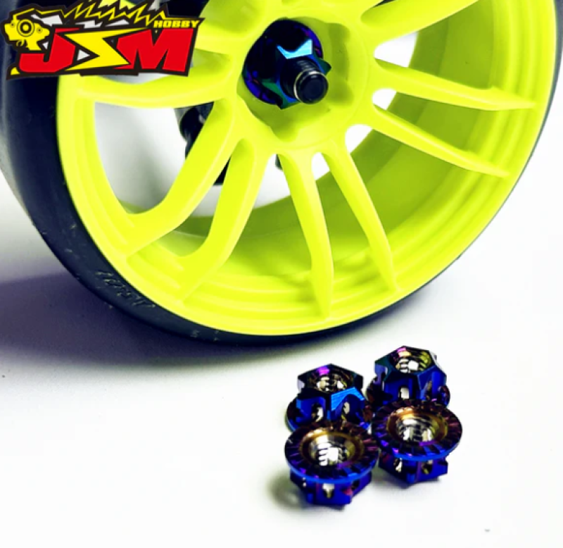 JSM Hobby Titanium M4 Wheel Nut different colors